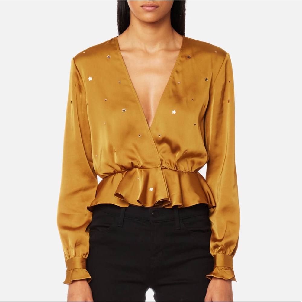 For Love and Lemons Twinkle long sleeve blouse